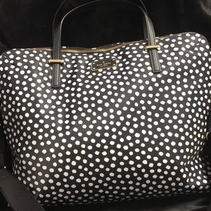 Black/White Kate Spade Laptop Bag-EUC